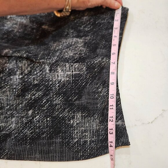 Clara SunWoo Knit Leggings Pants Size XL Grey Black Print Pull On Faded Look - Picture 5 of 8